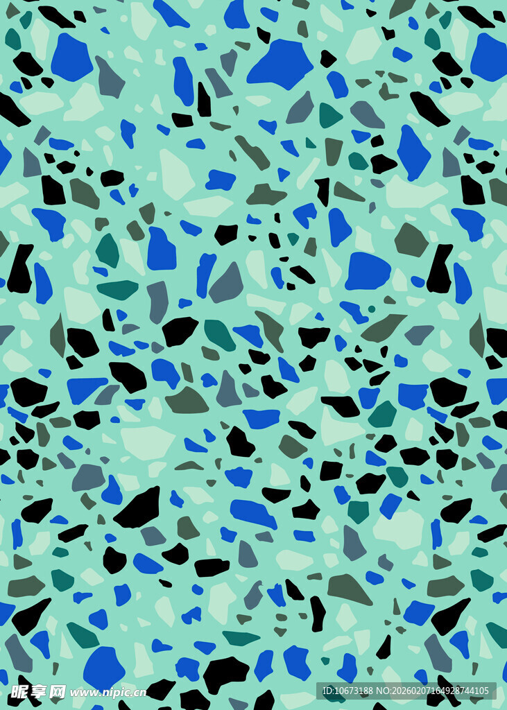 蓝绿碎块纹理图案
