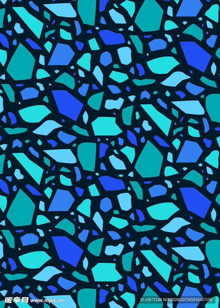蓝绿色碎块图案纹理