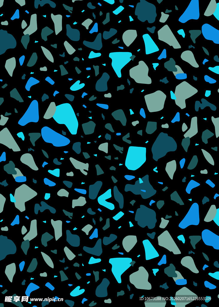 蓝色碎块抽象图案背景