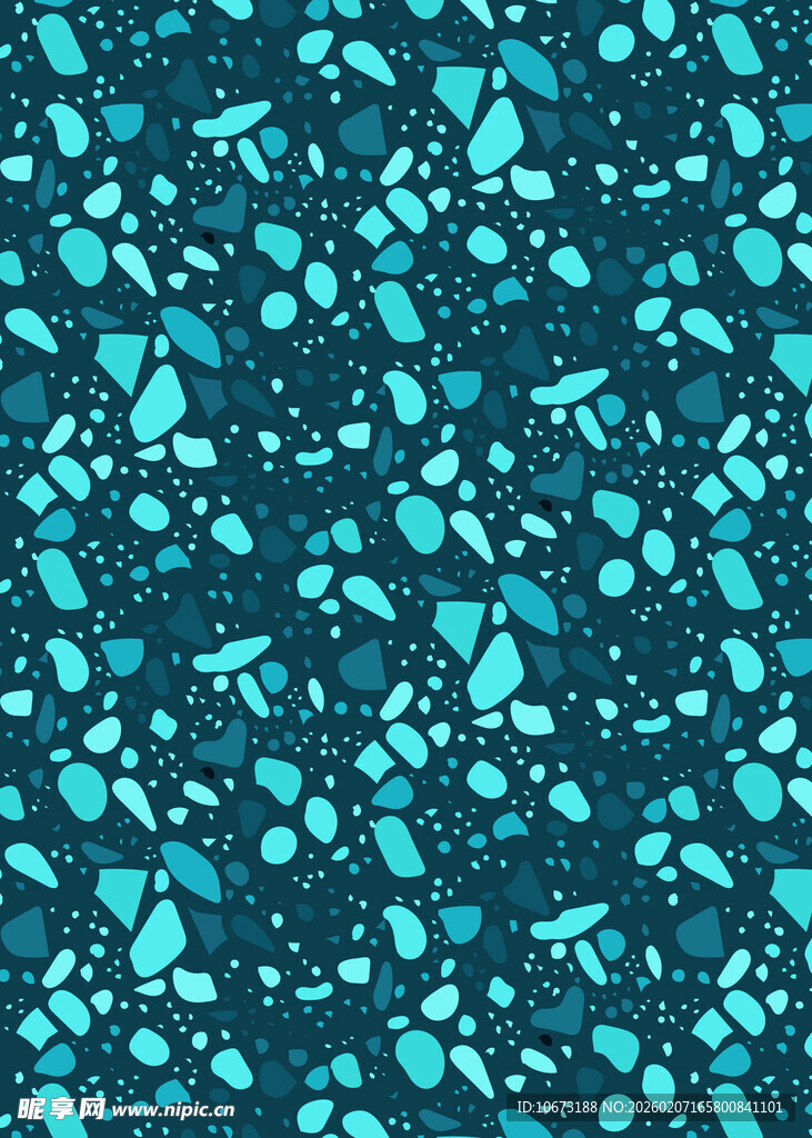 蓝绿色碎块纹理背景图案