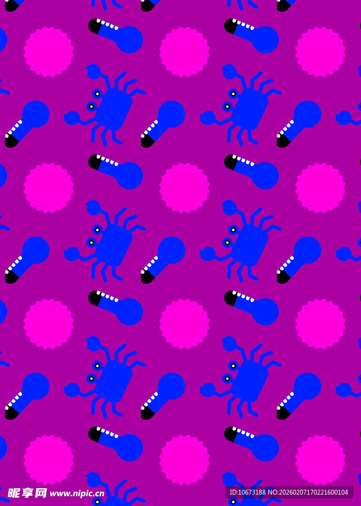 粉色背景多彩图案纹理