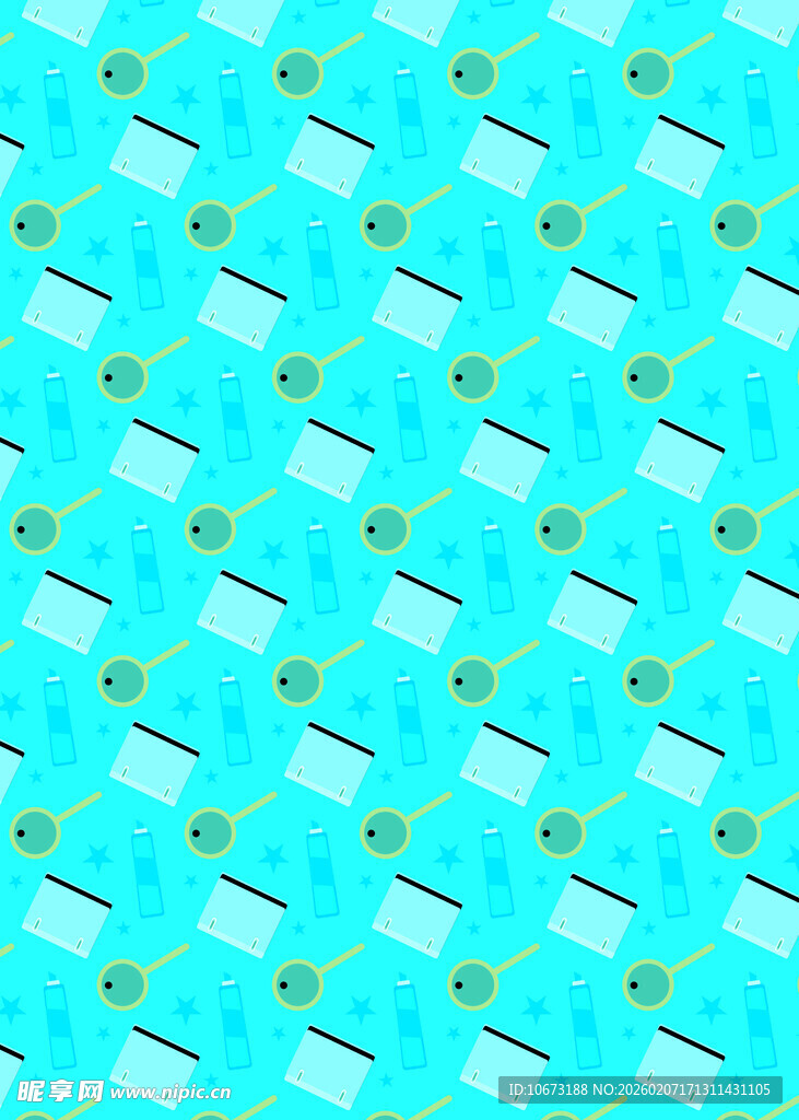 蓝绿色调几何图案背景