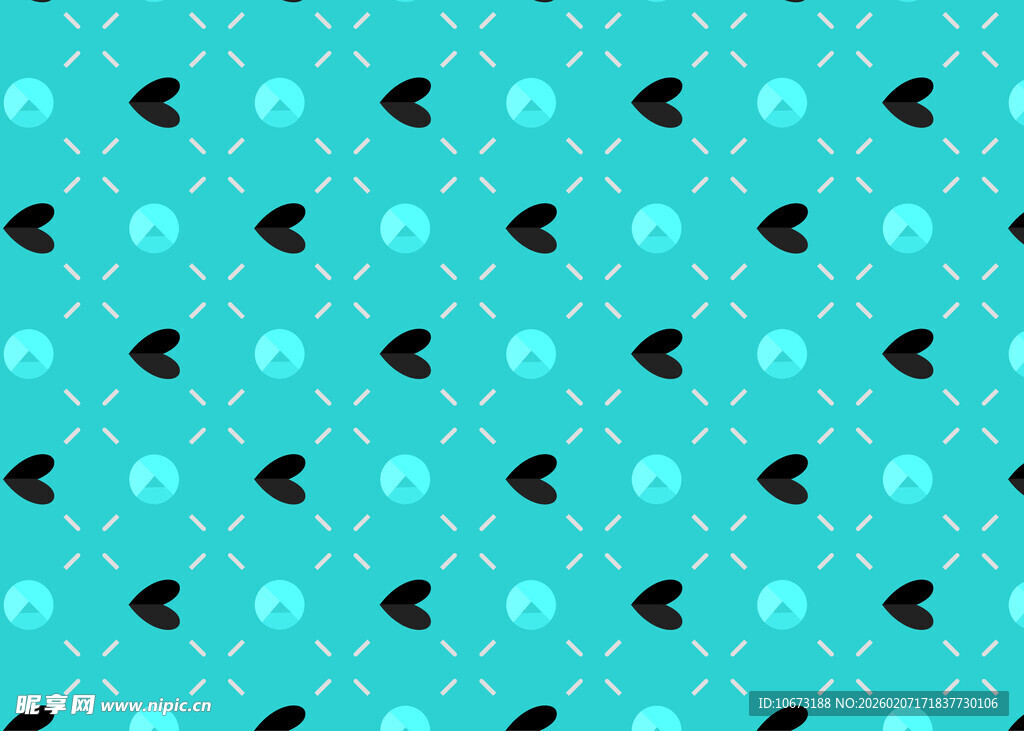 蓝底黑元素几何图案背景