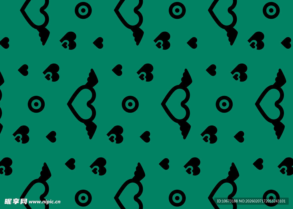 绿色底黑色几何图案纹理