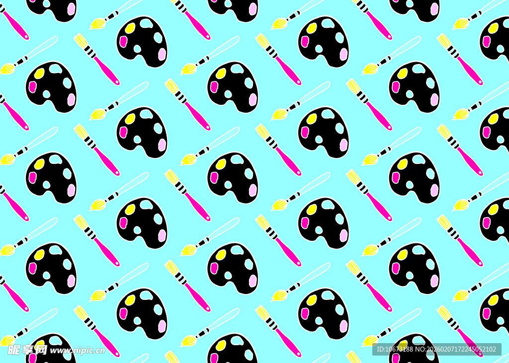 多彩瓢虫条纹背景图案