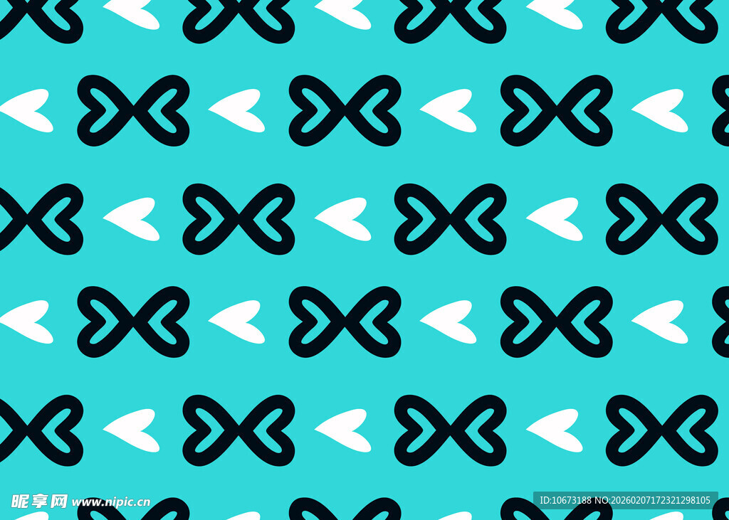 蓝底黑白几何图案纹理