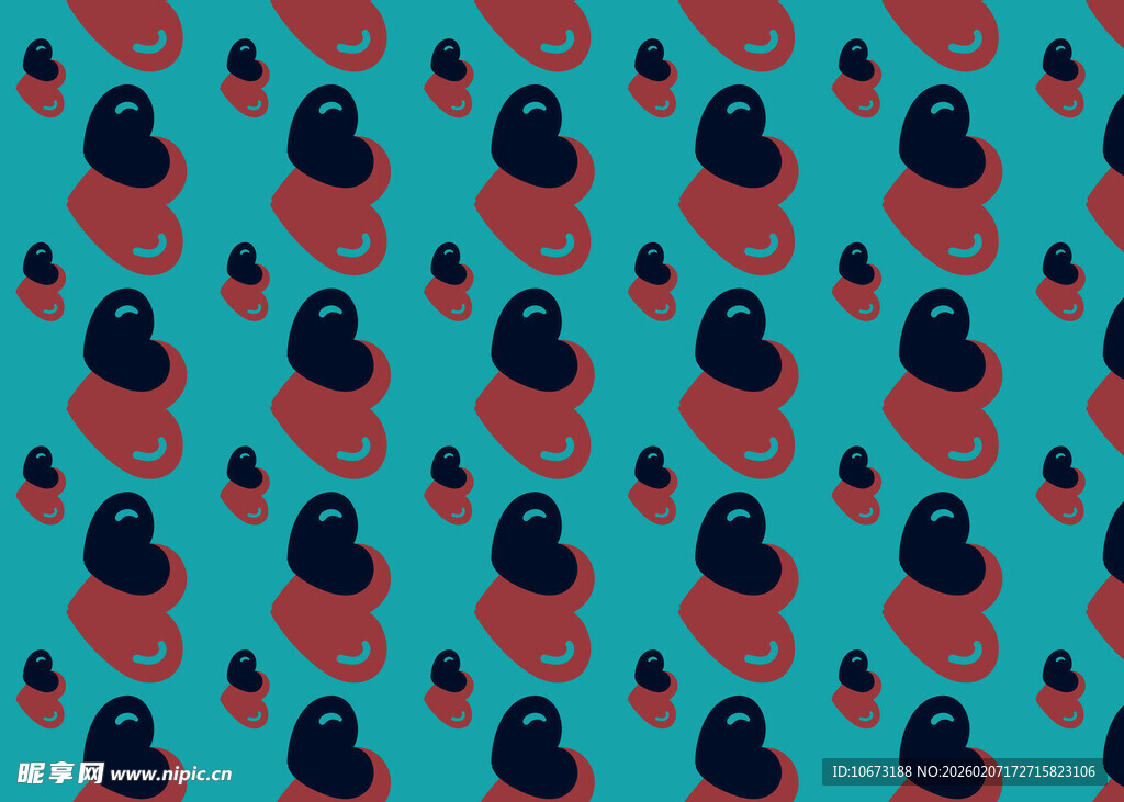 蓝色背景的卡通图案纹理