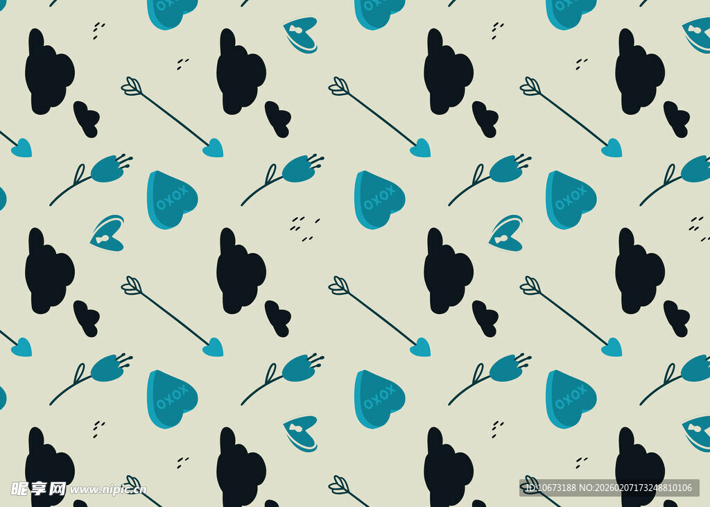 蓝黑叶子图案背景纹理