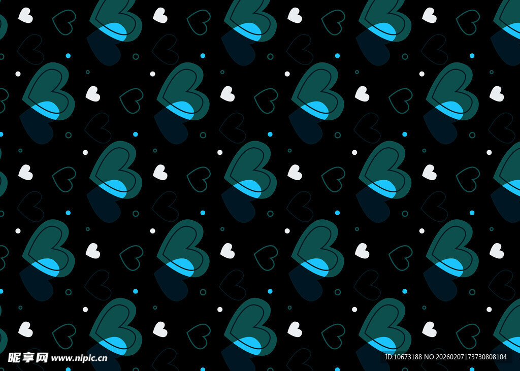 蓝黑蝴蝶星星图案背景