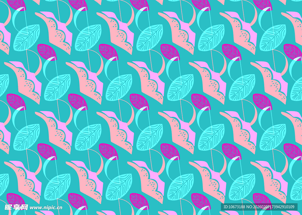 多彩火烈鸟图案背景