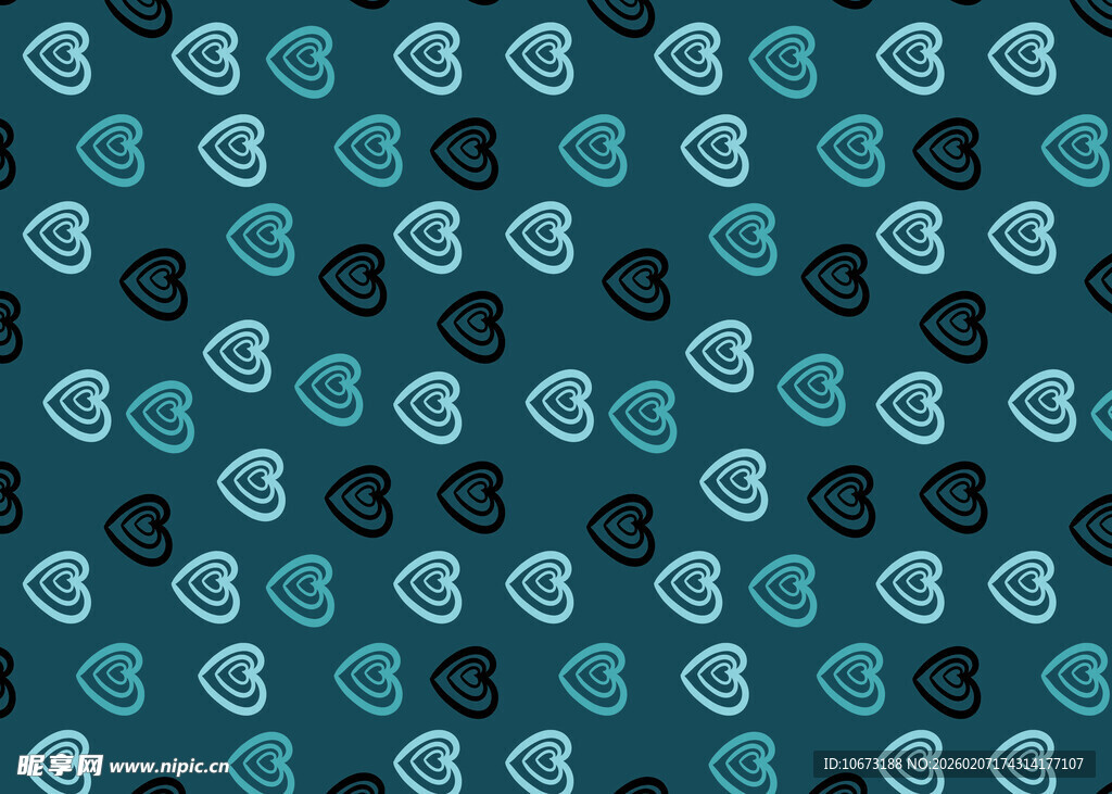 蓝绿色调贝壳图案背景