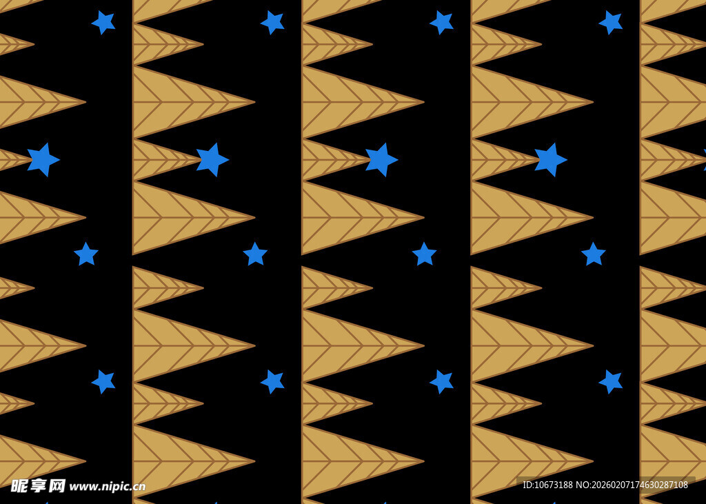 几何图案黑金蓝配色纹理