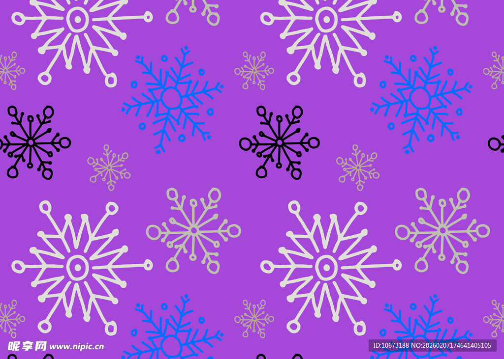 紫色背景雪花图案纹理