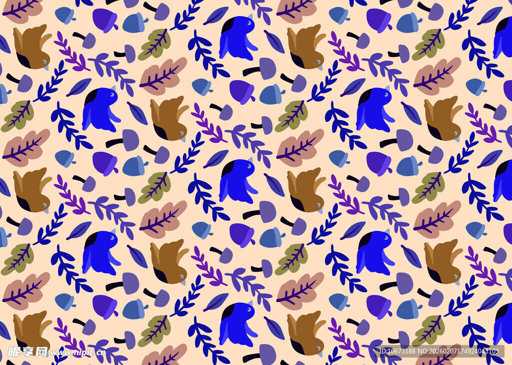 动物图案多彩背景纹理