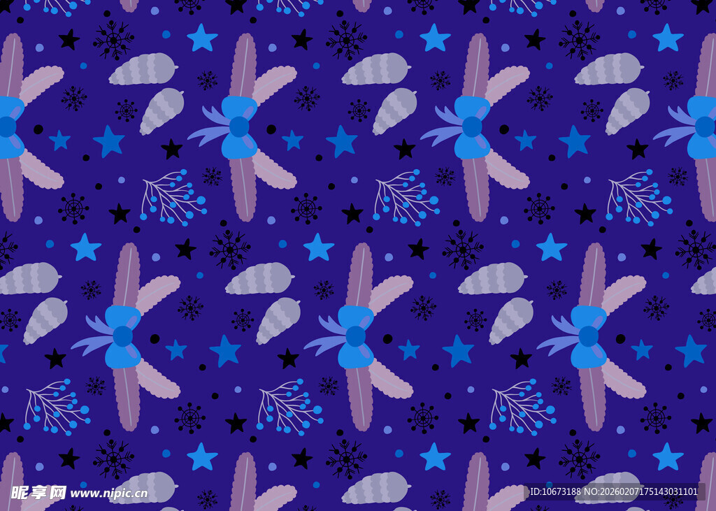 蓝色星空图案背景纹理