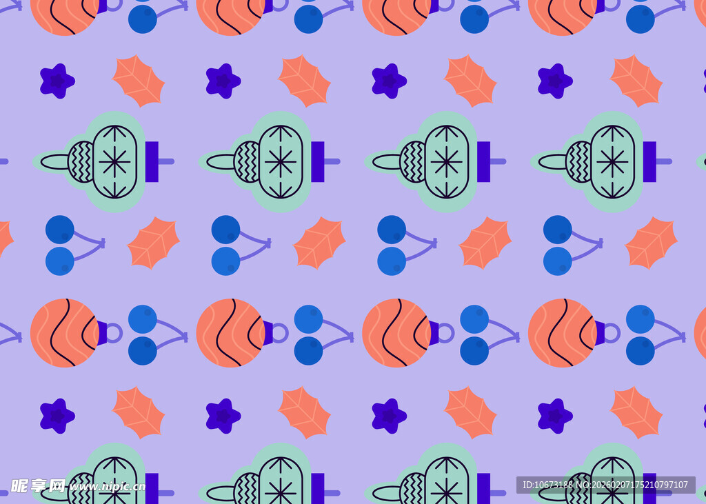 多彩卡通图案背景