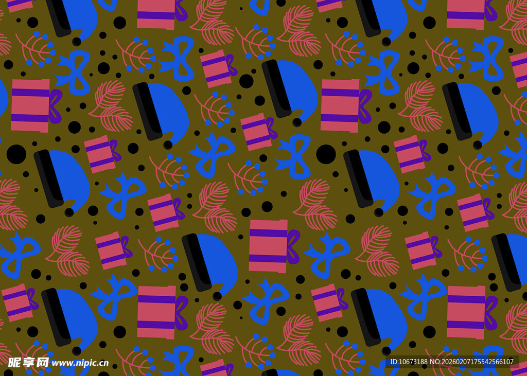 多彩几何抽象图案纹理