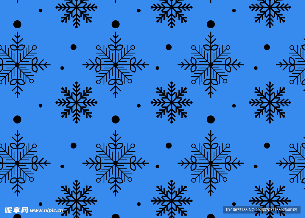 蓝色雪花图案背景纹理