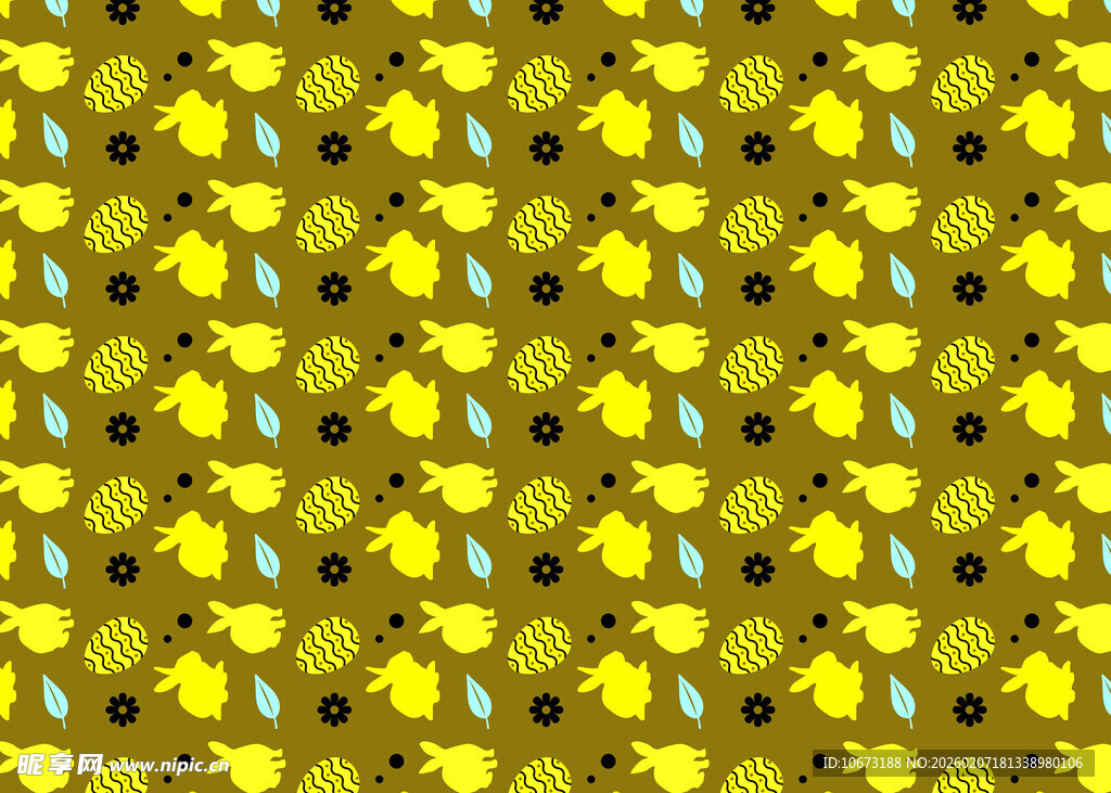 黄色水果图案无缝背景