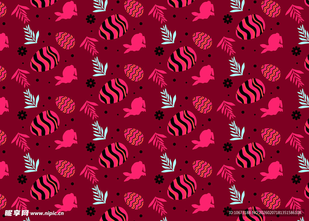 粉色爱心皇冠图案背景