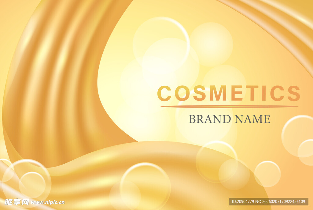 金色美妆背景