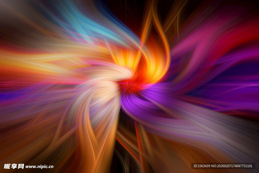 绚丽动感抽象色彩绽放