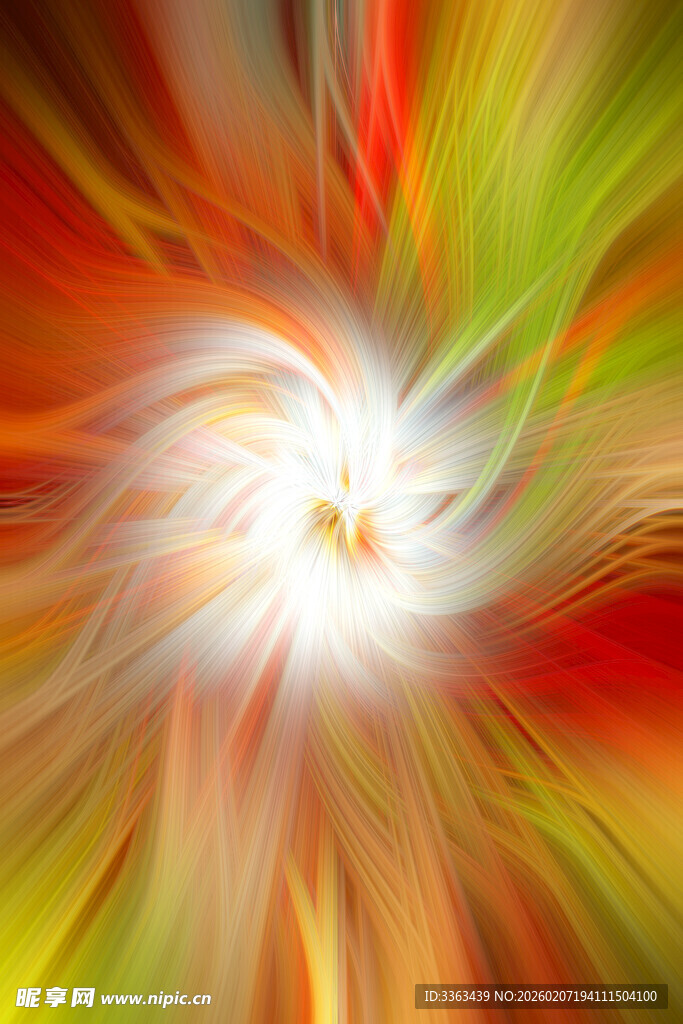 绚丽放射状抽象色彩图案