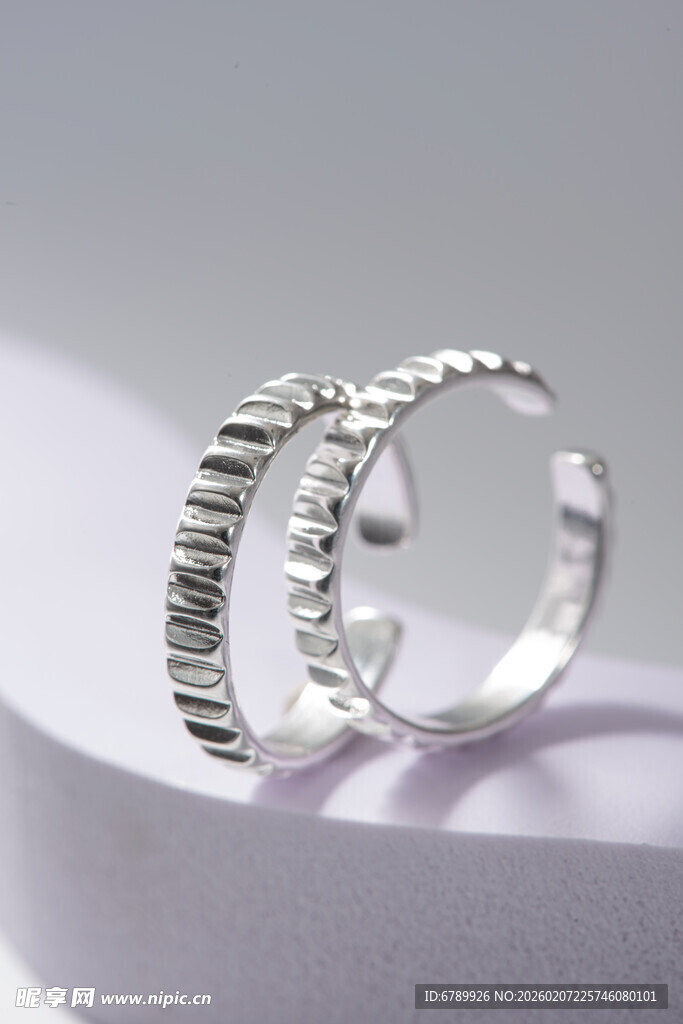简约银质开口戒指饰品