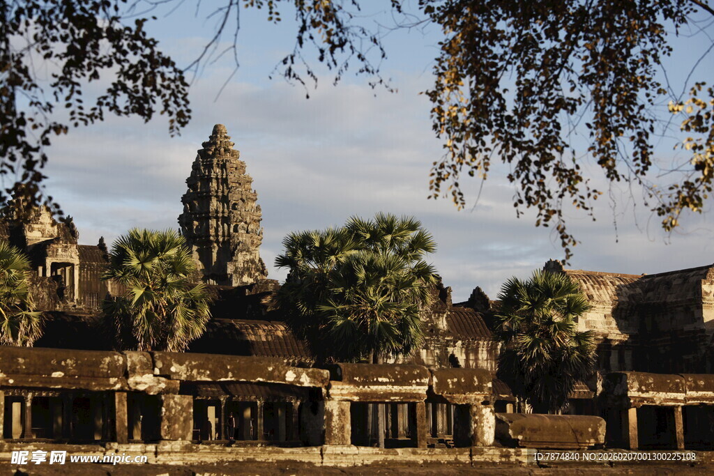 吴哥窟古老建筑景观