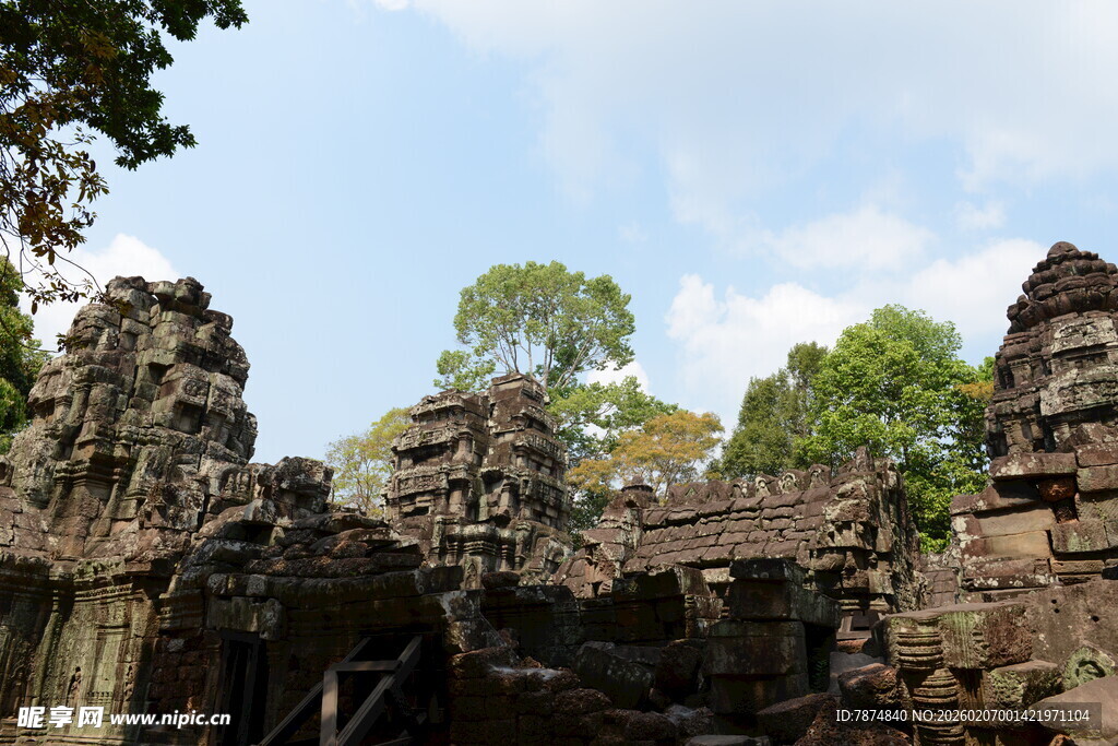 古老神秘的柬埔寨寺庙遗迹