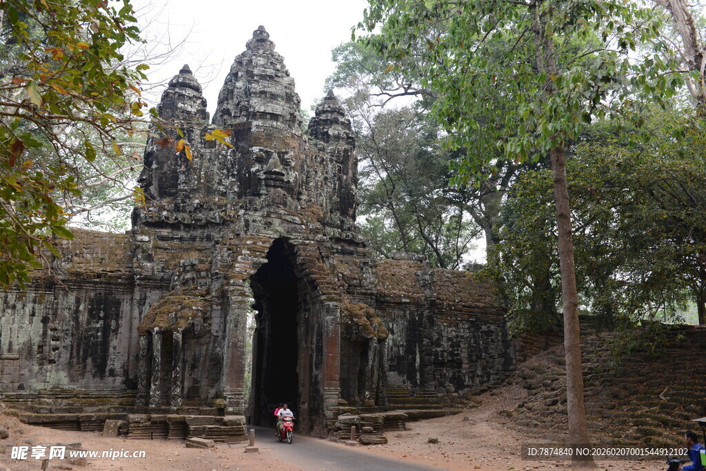 吴哥窟古老寺庙建筑景观