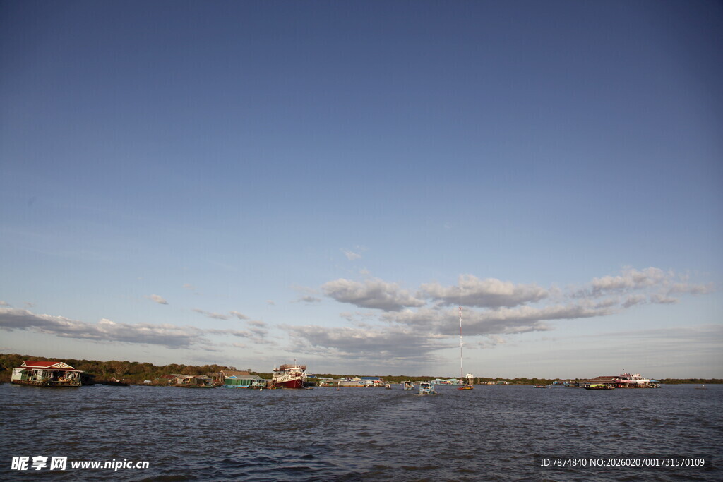 湖畔风光 宁静水域与远岸