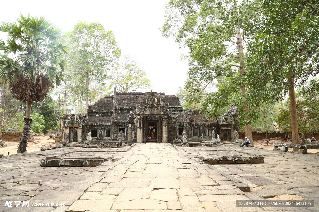 吴哥窟古老建筑景观
