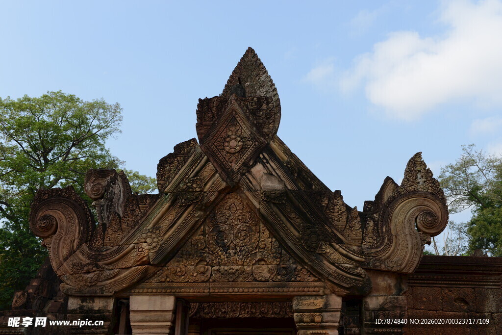 古老神秘的东南亚建筑一角