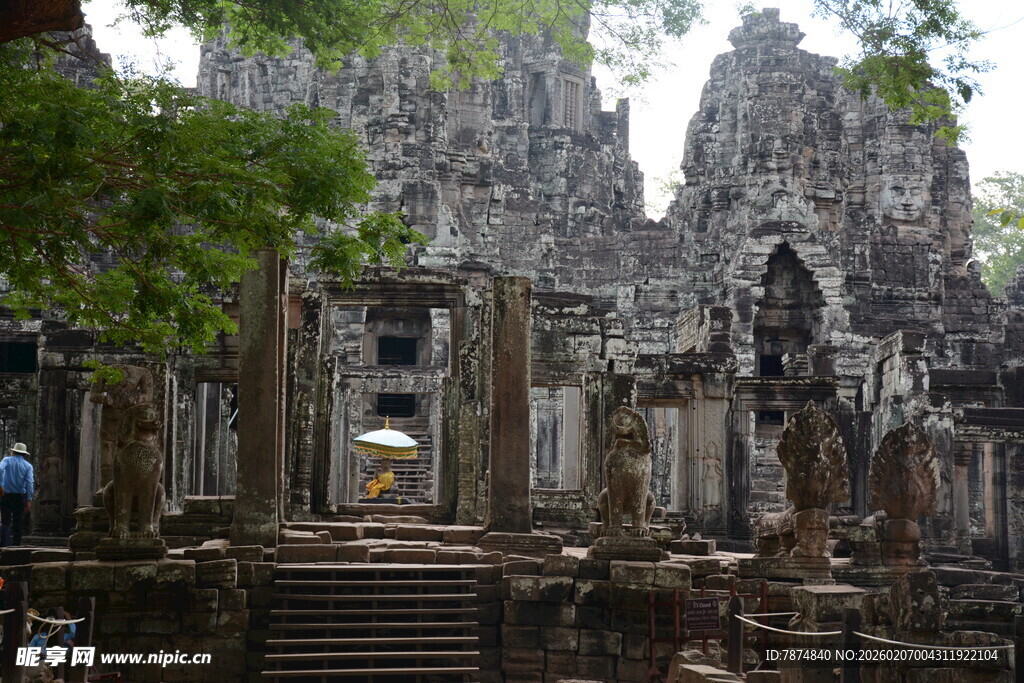 吴哥窟古老神秘的建筑遗迹
