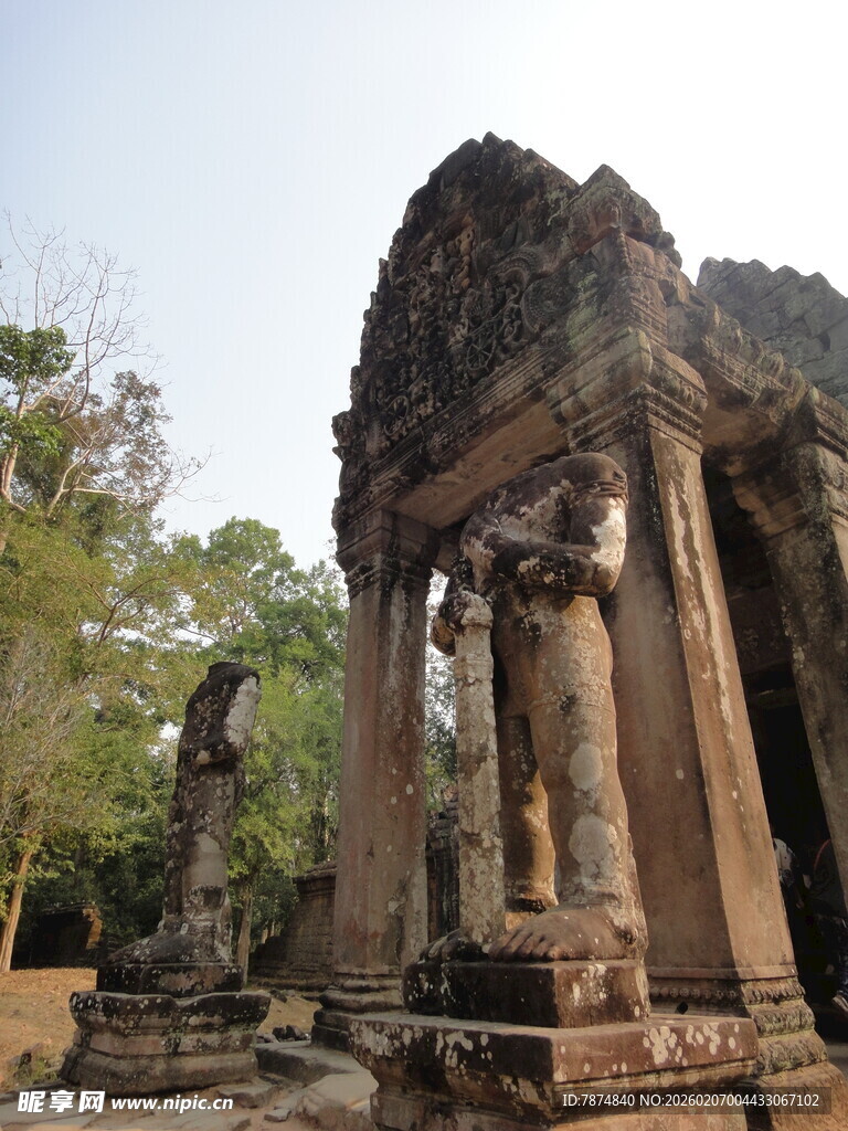 古老柬埔寨寺庙遗迹
