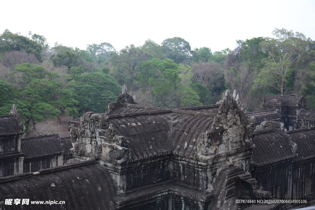 吴哥窟古老建筑景观