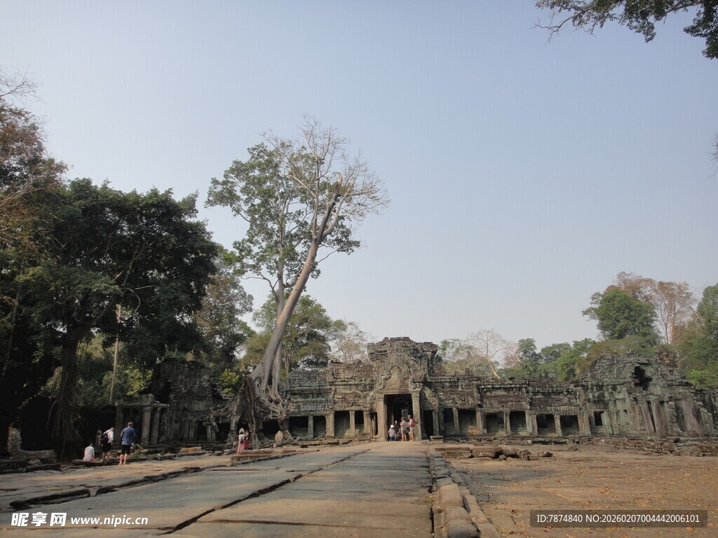 吴哥窟古老建筑景观