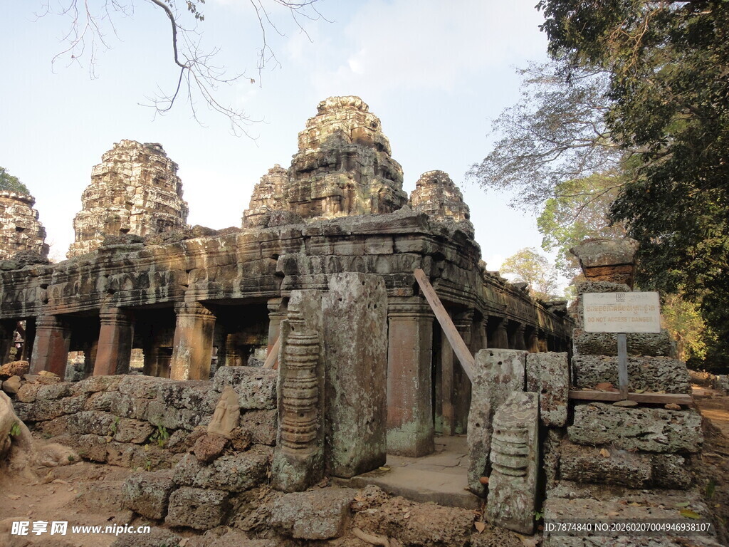 柬埔寨古老神秘的柬埔寨寺庙遗迹