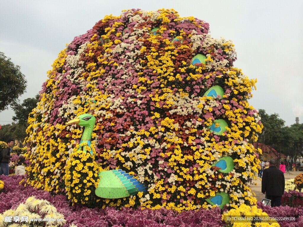 巨型多彩花卉造型景观