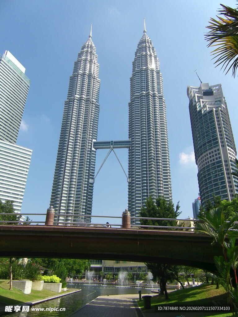 吉隆坡双子塔城市景观