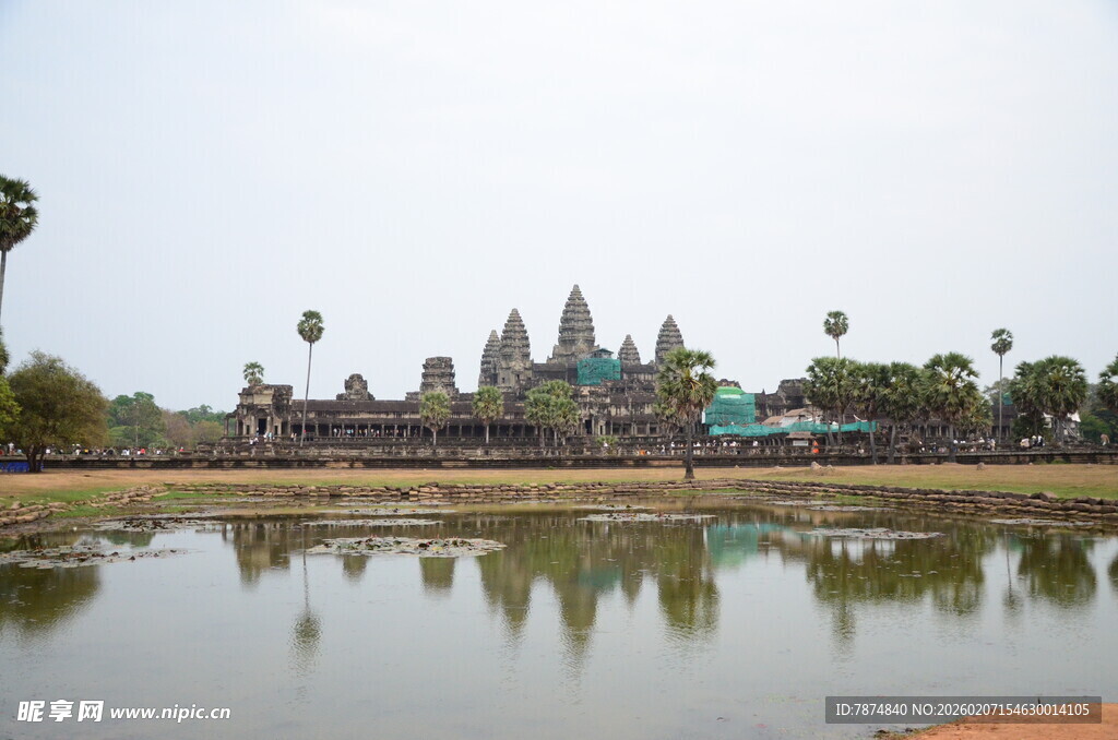 吴哥窟倒影景观