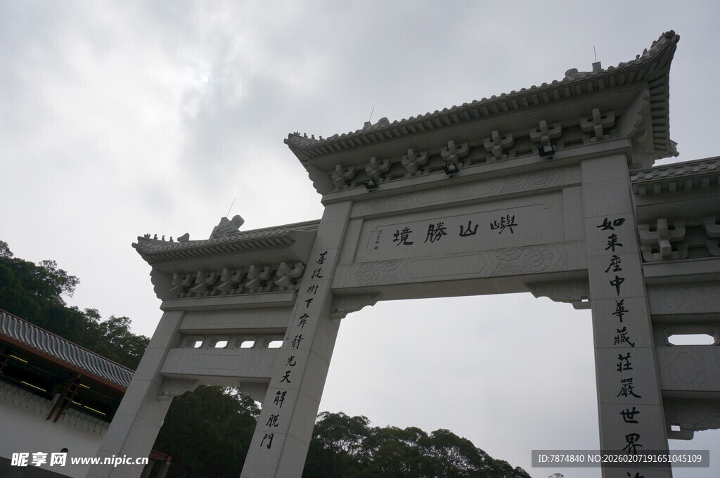 中式牌坊建筑景观