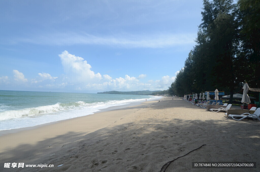 美丽海滨风光 惬意沙滩
