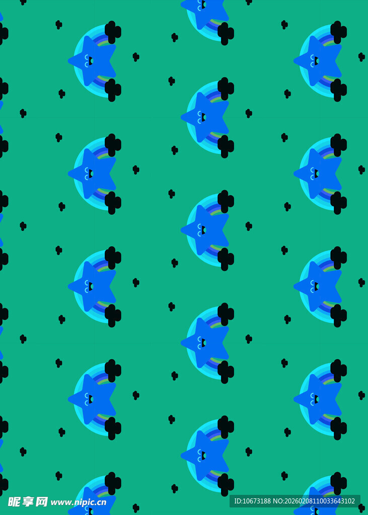 蓝绿相间几何图案纹理