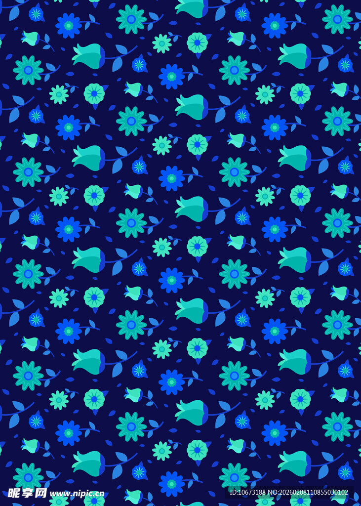 蓝底多彩圆点图案纹理