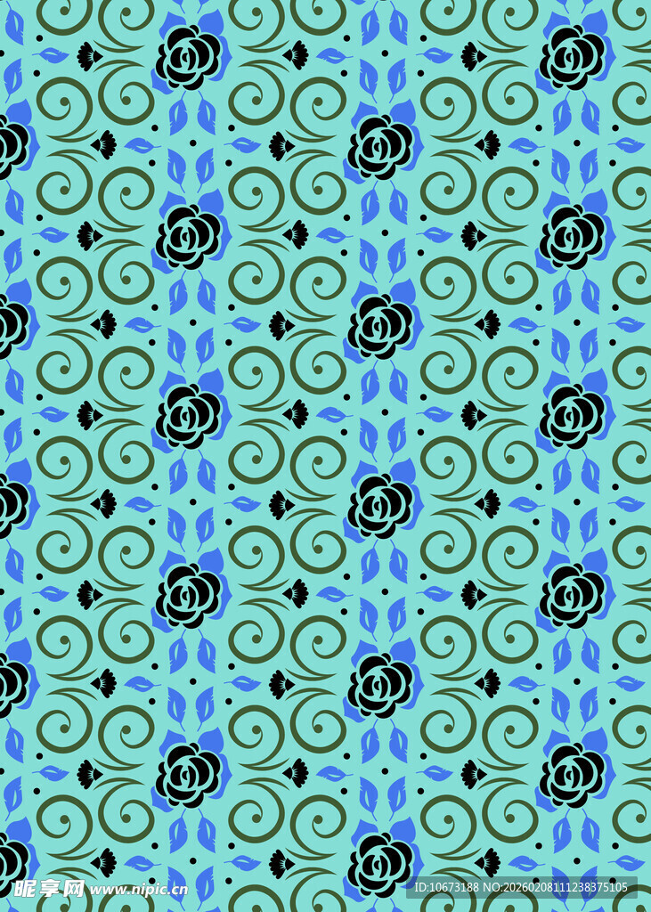 蓝绿色调几何图案背景