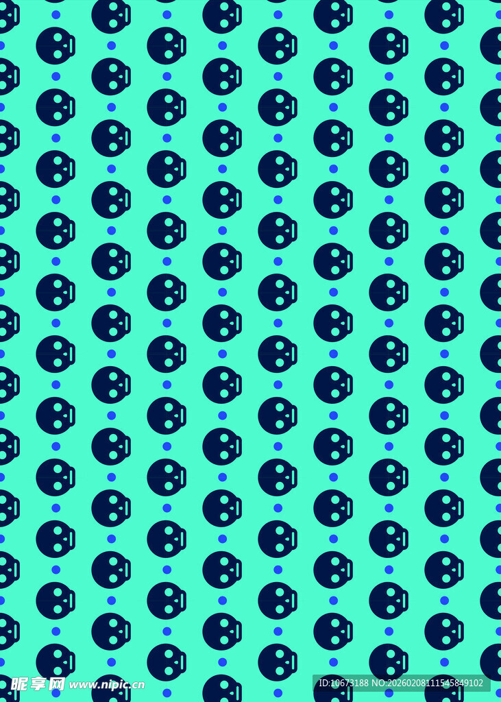 蓝绿相间圆点图案背景