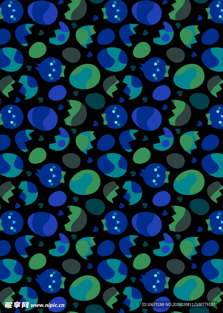 蓝绿斑点抽象图案背景
