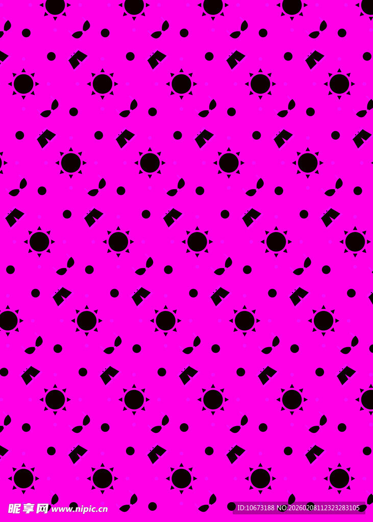 粉色底黑色星星图案背景